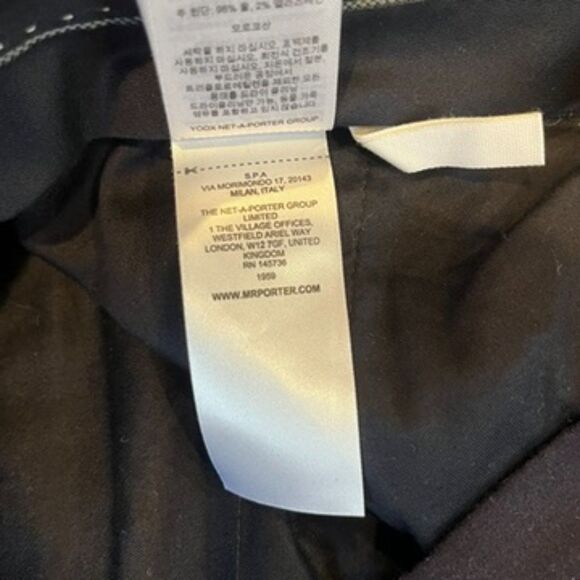 Mr. P Navy Blue Pleated Dress Pants Wool Made in Italy Size 34 x 30 Tapered - Picture 6 of 7